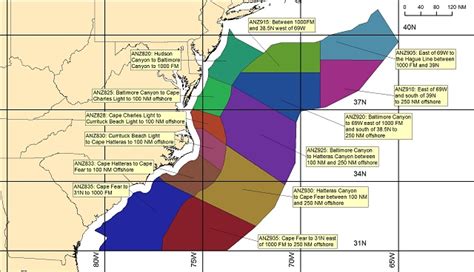Maps of all NWS Marine Zones. . Marine forecast by zone east